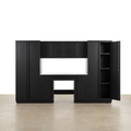 Garage Storage System Built for Heavy-Duty Organization, 24-Gauge Welded Steel, Wall-Mount, 7-Piece Set