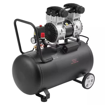 Air Compressor, 15 Gal. Steel Tank, 2HP 5.3 CFM@90 PSI Oil Free Air Compressor & Max. 125PSI Pressure, 78Db Compressor