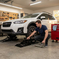 Hydraulic Car Lift with Ramp - 3,000 Lb. per Pair Capacity — Lifestyle