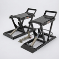Hydraulic Car Lift Designed for Professional Garage Use, 3000 Lb Capacity, Drive-Up Ramp, Steel Construction