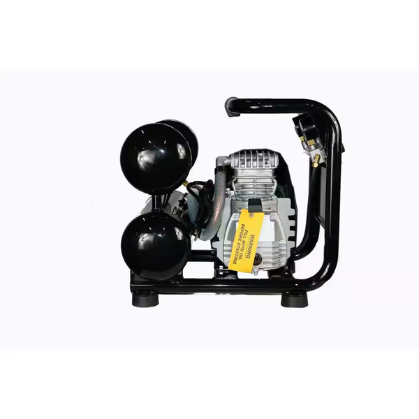 Silent 4 Gal. 2HP 135 PSI Twin Tank Oil Free Corded Electric Air Compressor