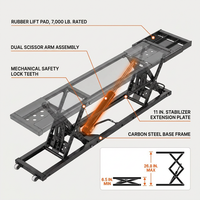 Car Lift, 7,000 Lbs. Capacity Portable Car Lift, 26.8 In. Max. Height, Carbon Steel Truck Lift with 120-Volt Power Unit — How It Works