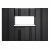 Garage Storage System Built for Heavy-Duty Organization, 24-Gauge Welded Steel, Wall-Mount, 7-Piece Set
