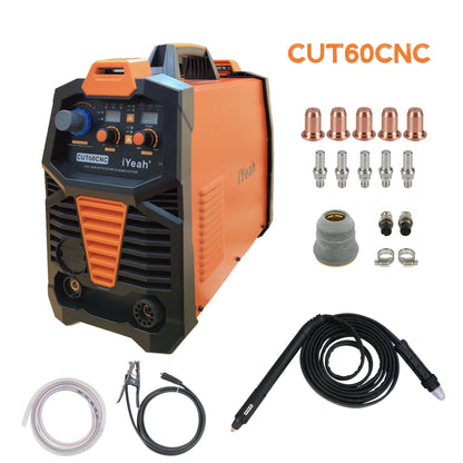 CNC Non-Hf Pilot Arc CUT65 CNC  Plasma Cutter 110V/220V 65A IGBT Machine with PT60/PTM60 Straight Torch Easy Cutting 25Mm