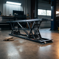 Car Lift, 7,000 Lbs. Capacity Portable Car Lift, 26.8 In. Max. Height, Carbon Steel Truck Lift with 120-Volt Power Unit — Studio Shot