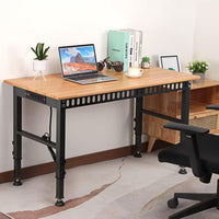 48 In. W X 24 In. D Heavy-Duty Capacity Adjustable Workbench Work Table Hardwood Top with Integrated Power Outlet