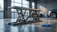 Car Lift, 7,000 Lbs. Capacity Portable Car Lift, 26.8 In. Max. Height, Carbon Steel Truck Lift with 120-Volt Power Unit — Lifestyle