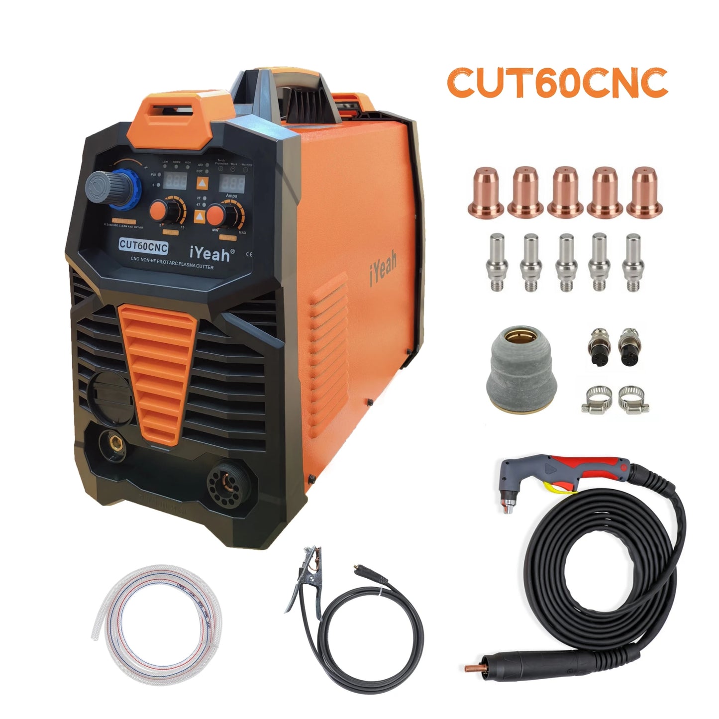 CNC Non-Hf Pilot Arc CUT65 CNC  Plasma Cutter 110V/220V 65A IGBT Machine with PT60/PTM60 Straight Torch Easy Cutting 25Mm